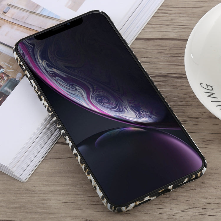 For iPhone XR Luminous Leopard Print PC Protective Case