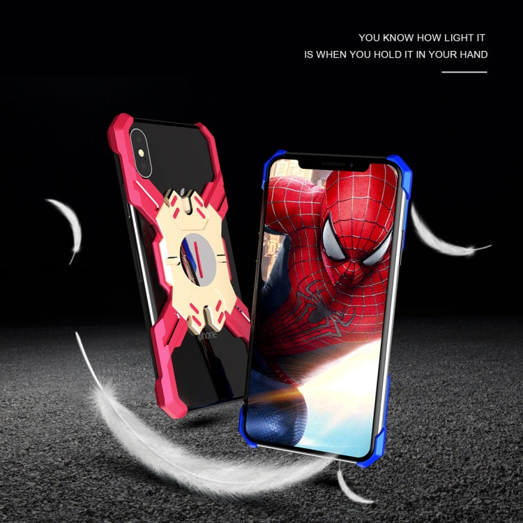 For iPhone XR Hero Series Rugged Armor Metal Protective Case