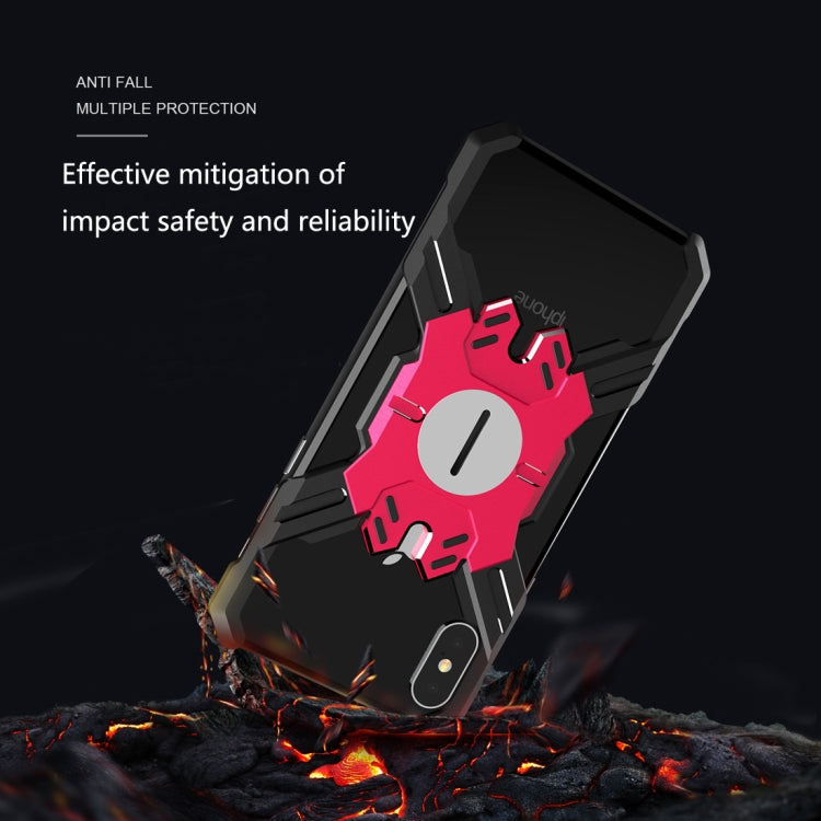 For iPhone XR Hero Series Rugged Armor Metal Protective Case