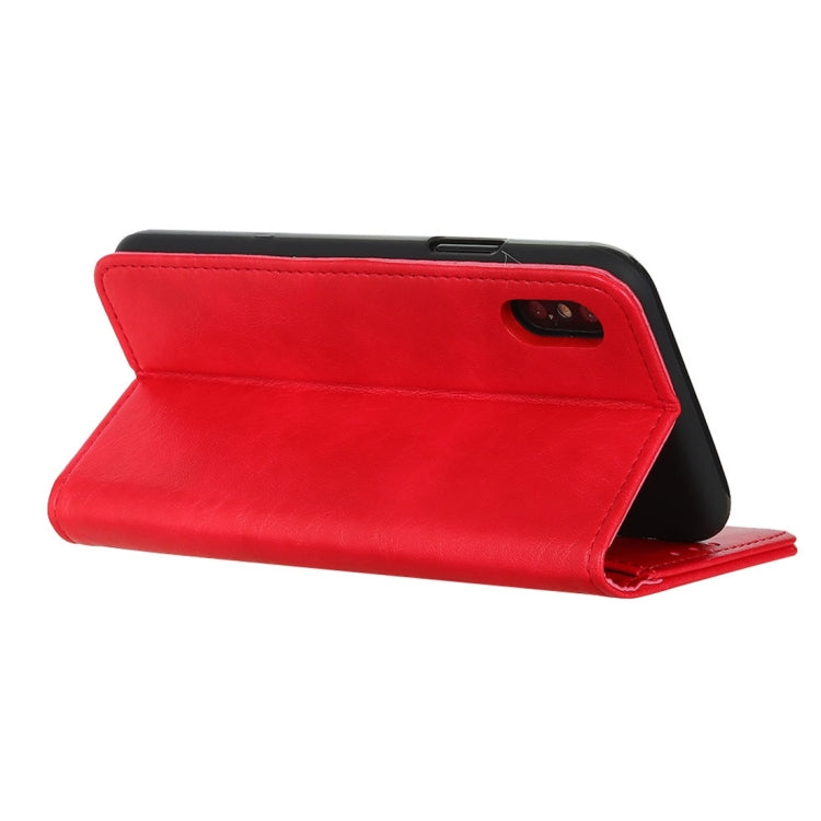 For iPhone XR Magnetic Retro Crazy Horse Texture Horizontal Flip Leather Case with Holder & Card Slots & Wallet
