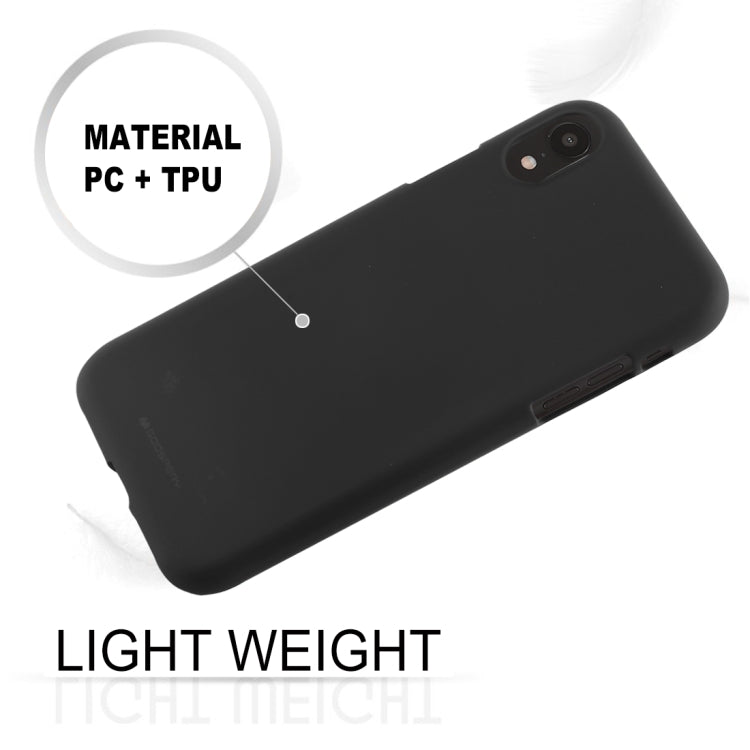 For iPhone XR GOOSPERY SOFT FEELING Liquid TPU Drop-proof Soft