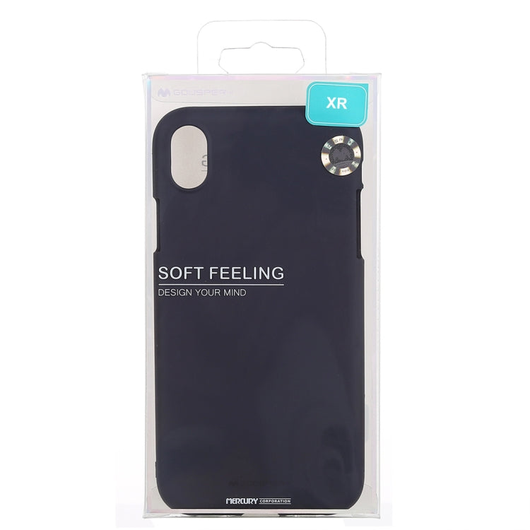 For iPhone XR GOOSPERY SOFT FEELING Liquid TPU Drop-proof Soft