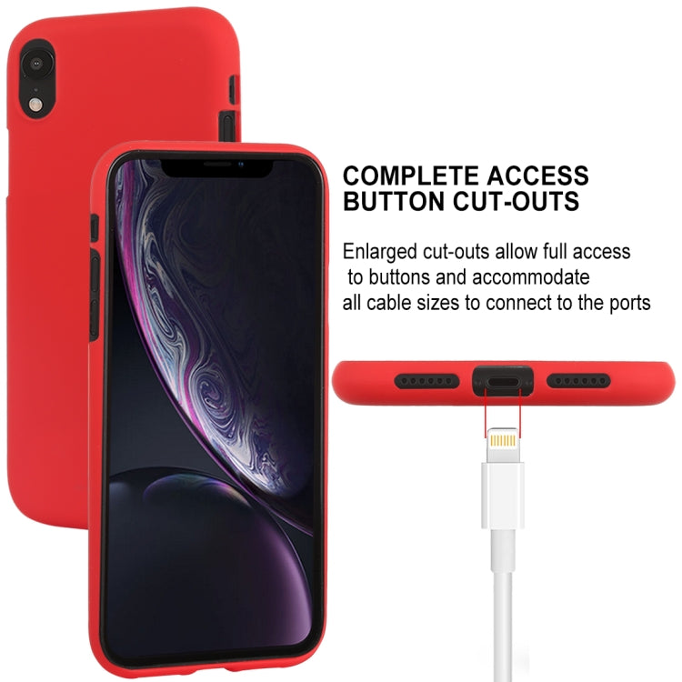 For iPhone XR GOOSPERY SOFT FEELING Liquid TPU Drop-proof Soft