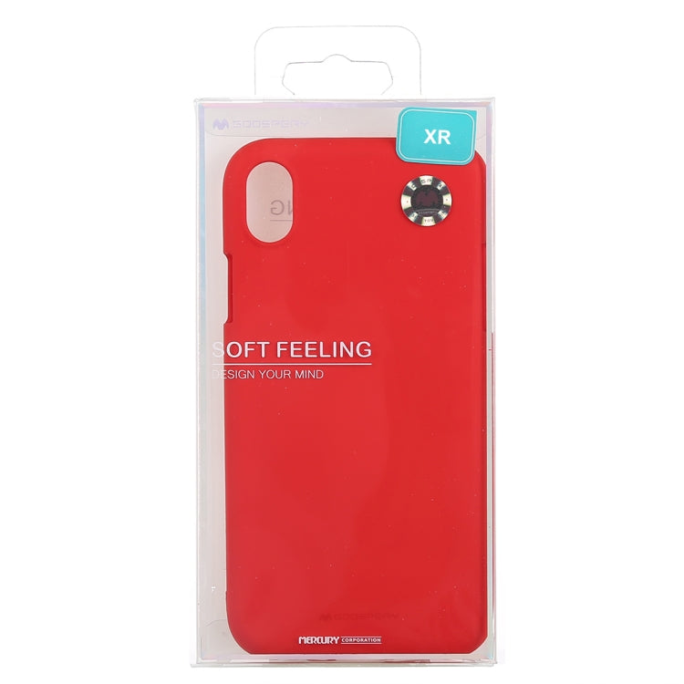 For iPhone XR GOOSPERY SOFT FEELING Liquid TPU Drop-proof Soft