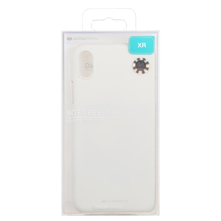 For iPhone XR GOOSPERY SOFT FEELING Liquid TPU Drop-proof Soft
