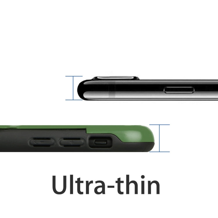 For iPhone XR Ultrathin TPU + PC Protective Case with Card Slot & Holder