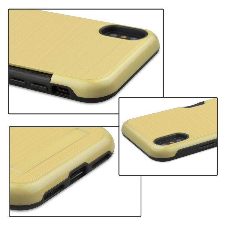 For iPhone XR Ultrathin TPU + PC Protective Case with Card Slot & Holder