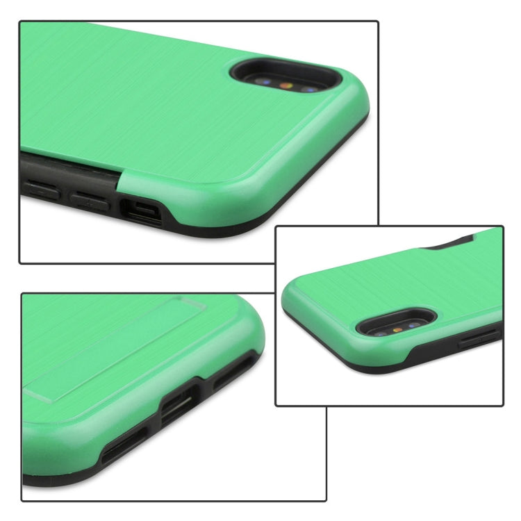 For iPhone XR Ultrathin TPU + PC Protective Case with Card Slot & Holder