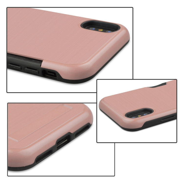For iPhone XR Ultrathin TPU + PC Protective Case with Card Slot & Holder