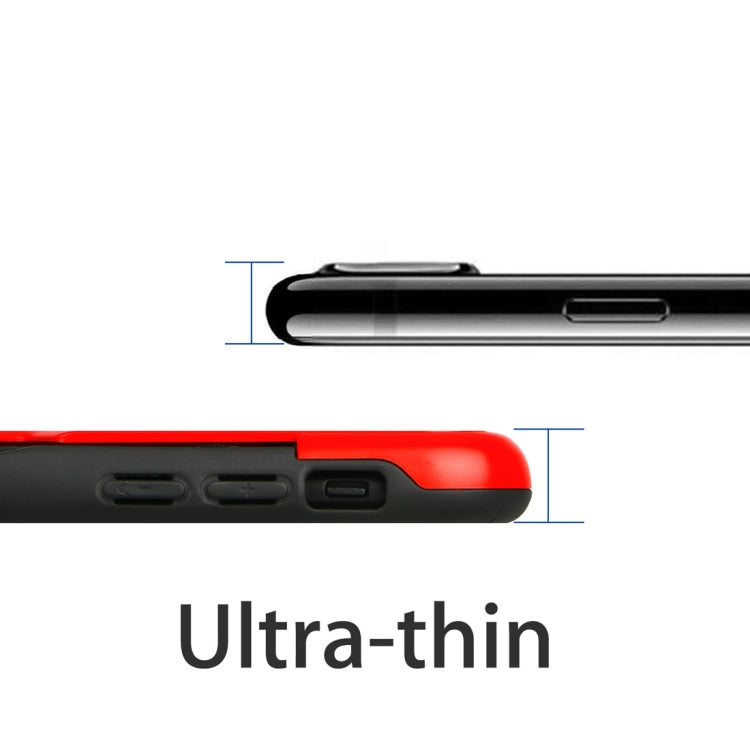 For iPhone XR Ultrathin TPU + PC Protective Case with Card Slot & Holder