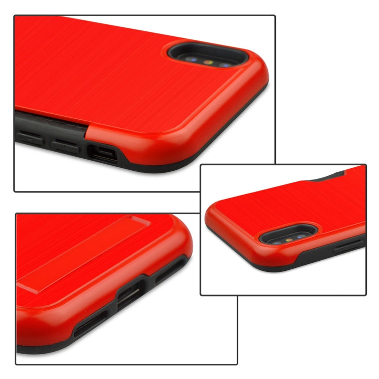 For iPhone XR Ultrathin TPU + PC Protective Case with Card Slot & Holder