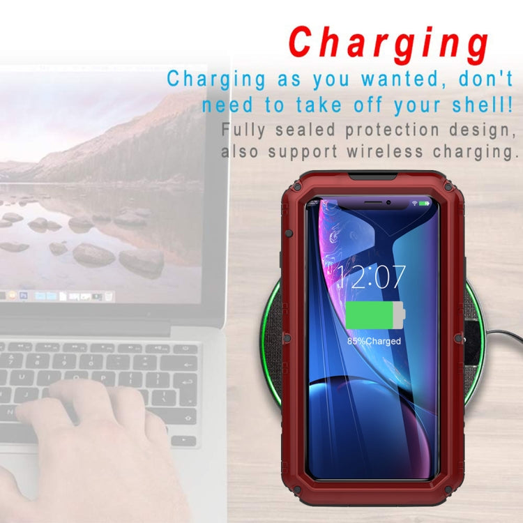 For iPhone XR Waterproof Dustproof Shockproof Zinc Alloy + Silicone Case