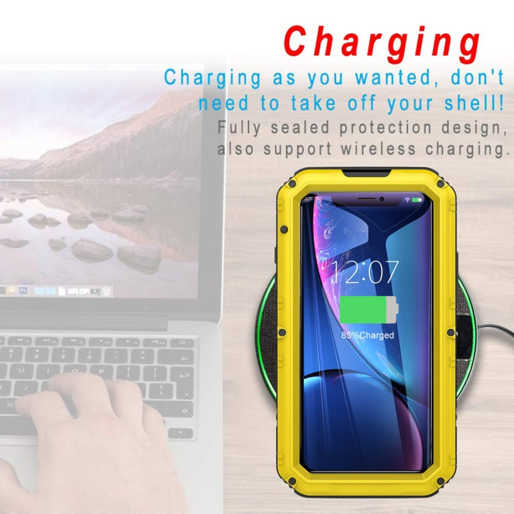 For iPhone XR Waterproof Dustproof Shockproof Zinc Alloy + Silicone Case