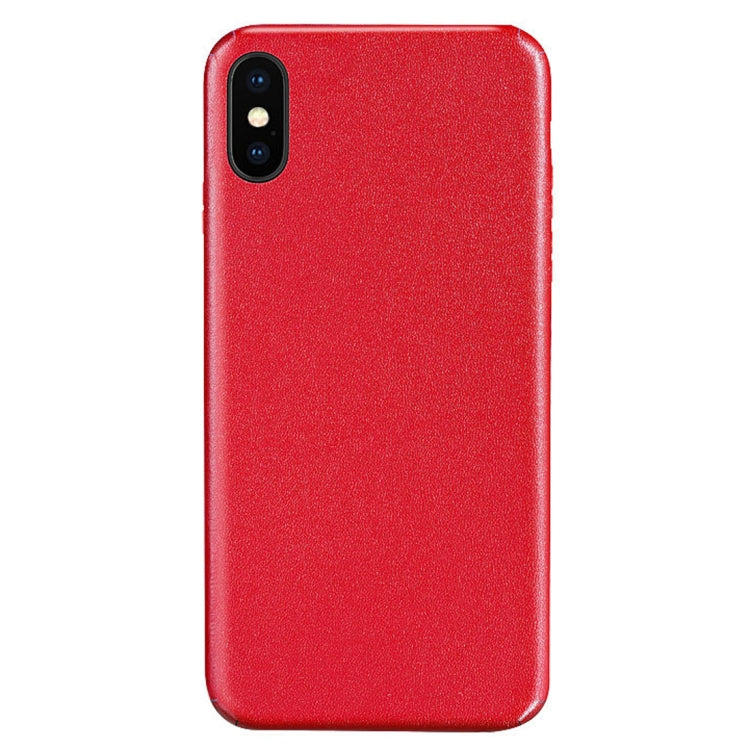 For iPhone XR 360 Degree Full Coverage Pasted Top-grain Leather Case