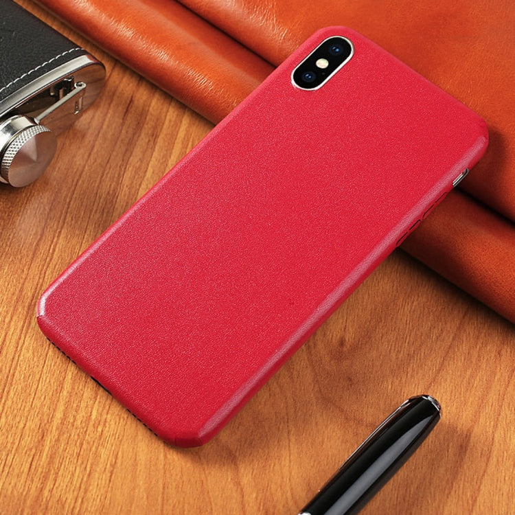 For iPhone XR 360 Degree Full Coverage Pasted Top-grain Leather Case