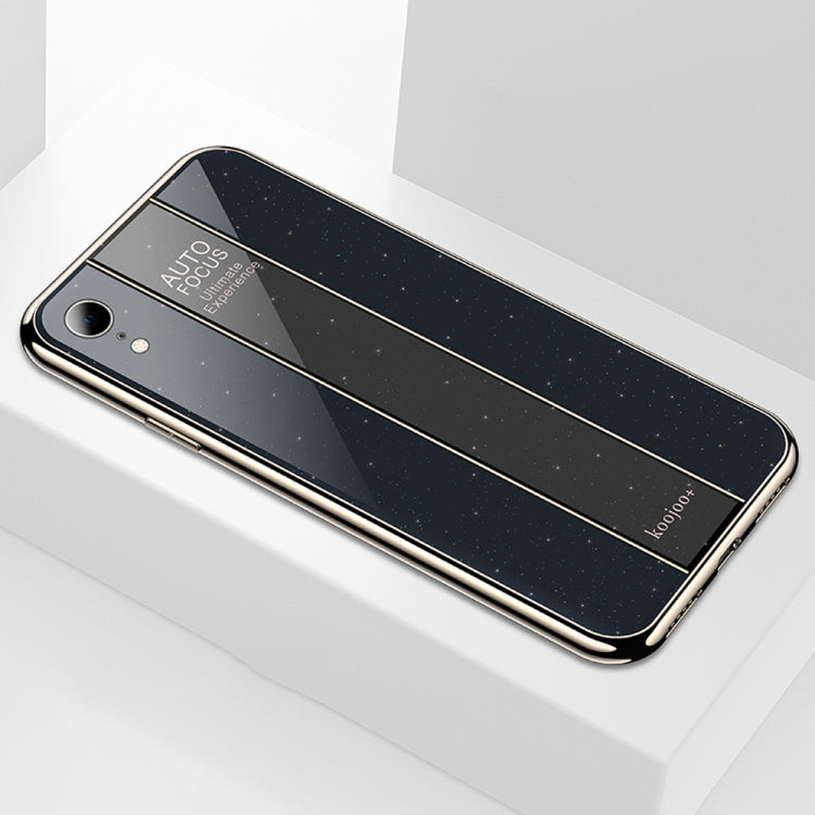 For iPhone XR Electroplated Mirror Glass Case