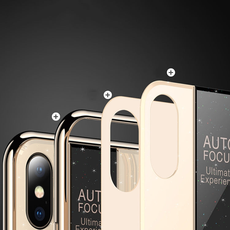 For iPhone XR Electroplated Mirror Glass Case