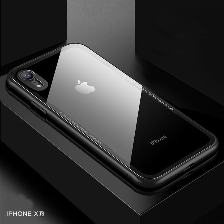 For iPhone XR CAFELE TPU + Tempered Glass Rear Cover Shockproof Protective Case