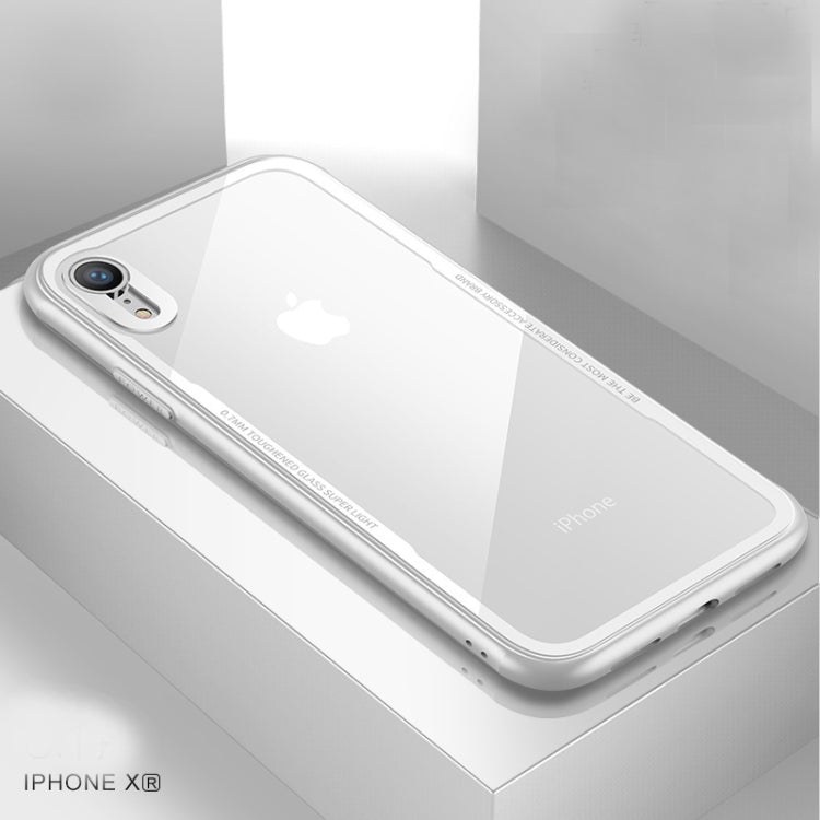 For iPhone XR CAFELE TPU + Tempered Glass Rear Cover Shockproof Protective Case