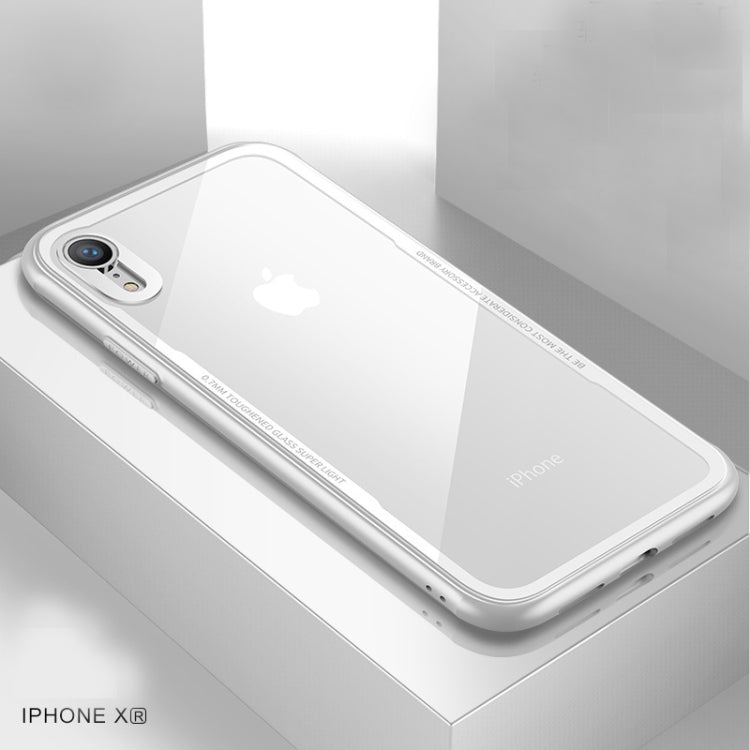 For iPhone XR CAFELE TPU + Tempered Glass Rear Cover Shockproof Protective Case