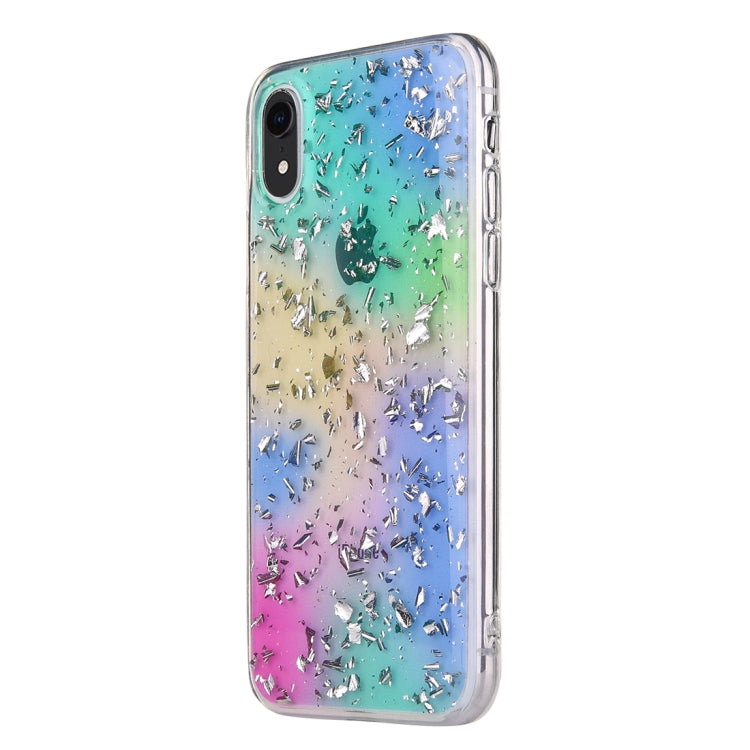 For iPhone XR Gradient Gold Foil Pattern Case