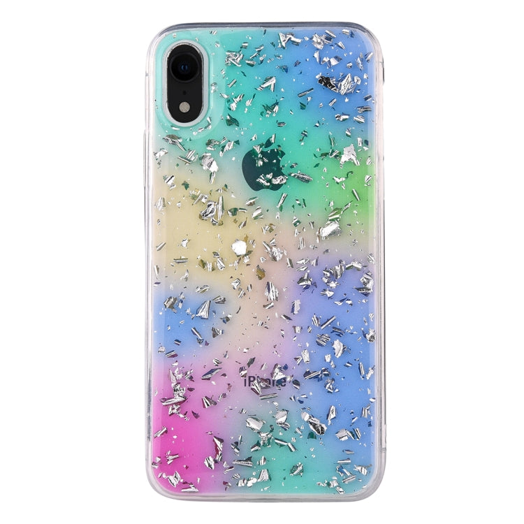 For iPhone XR Gradient Gold Foil Pattern Case