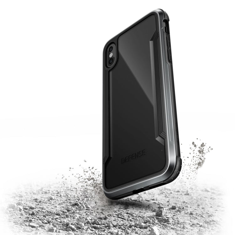 For iPhone XR X-doria PC+Metal+TPU Built-in Air Tank Shockproof Protective Case