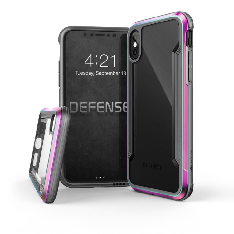 For iPhone XR X-doria PC+Metal+TPU Built-in Air Tank Shockproof Protective Case