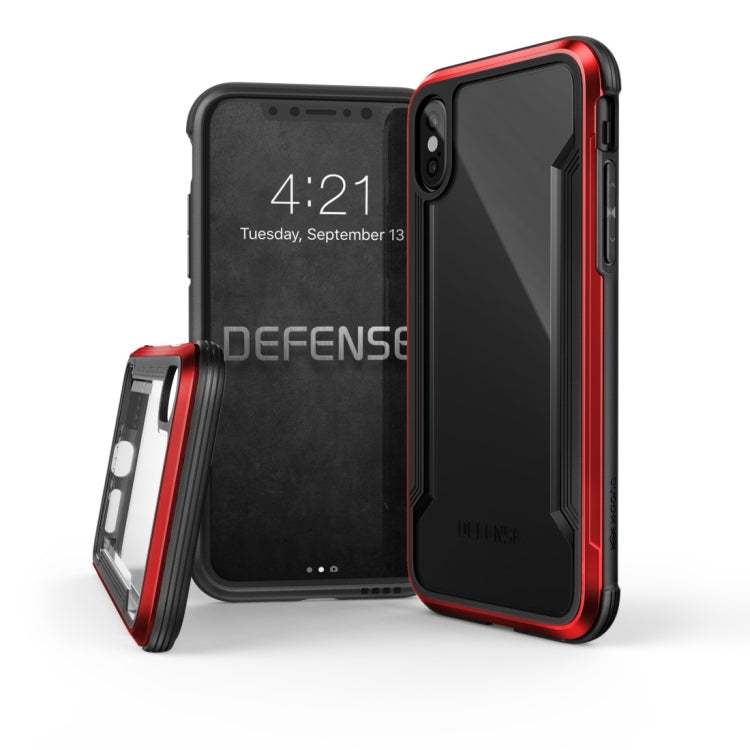 For iPhone XR X-doria PC+Metal+TPU Built-in Air Tank Shockproof Protective Case