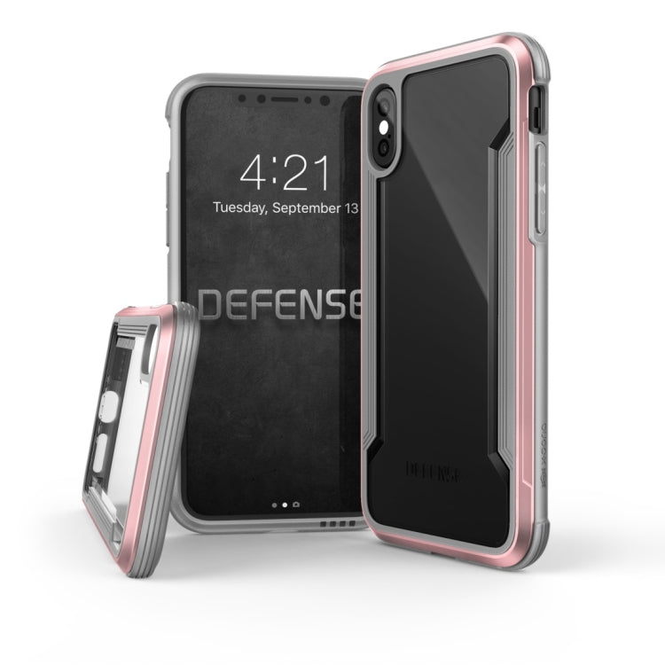 For iPhone XR X-doria PC+Metal+TPU Built-in Air Tank Shockproof Protective Case