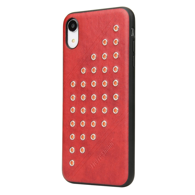 For iPhone XR Star Series Retro Crazy Horse Texture PU Leather Case (Red)