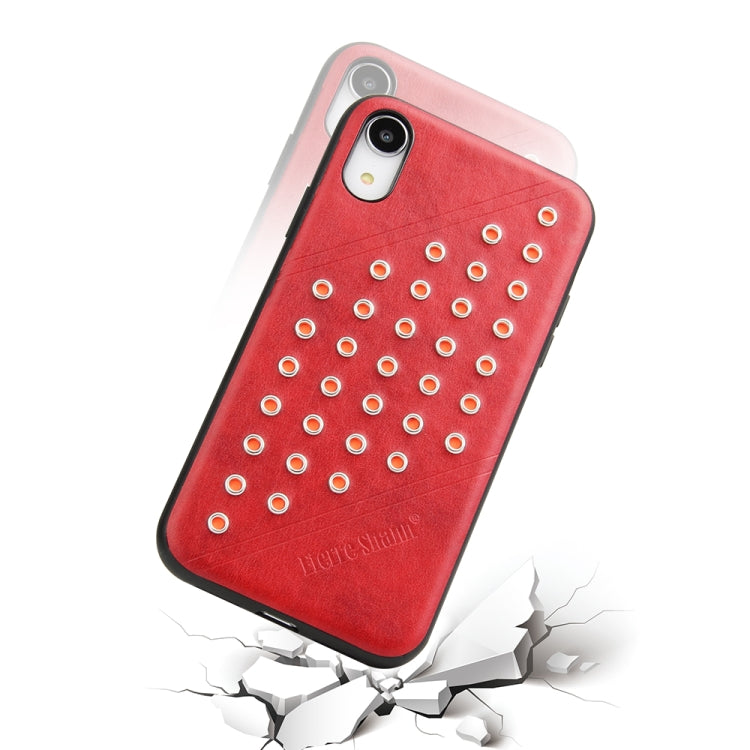 For iPhone XR Star Series Retro Crazy Horse Texture PU Leather Case (Red)