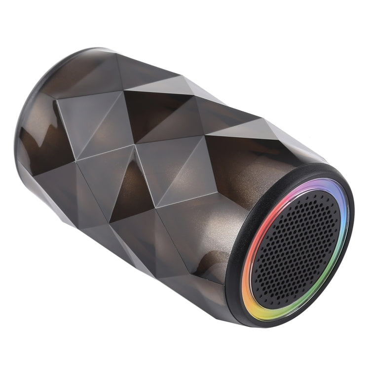 3W Lighted Geode Crystal Can Bluetooth Speaker, Support TF Card & AUX & Hands-free Calling(Black)