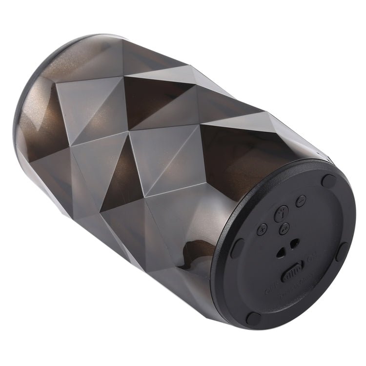 3W Lighted Geode Crystal Can Bluetooth Speaker, Support TF Card & AUX & Hands-free Calling(Black)