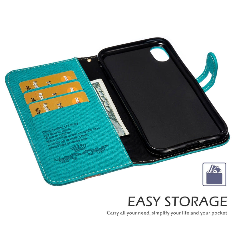 For iPhone XR Splicing Embossed Male Style Horizontal Flip Leather Case with Holder & Card Slots & Wallet & Lanyard