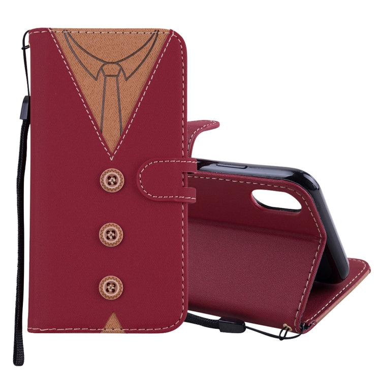 For iPhone XR Splicing Embossed Male Style Horizontal Flip Leather Case with Holder & Card Slots & Wallet & Lanyard