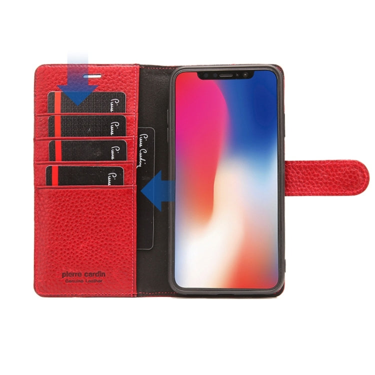 For iPhone XR Pierre Cardin PCS-P08 Horizontal Flip Leather Case with Holder & Card Slot