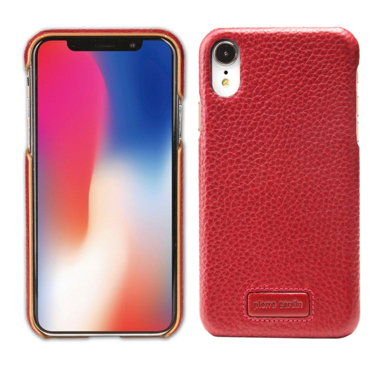 For iPhone XR Pierre Cardin PCS-S05 Litchi Texture Shockproof Leather Protective Case