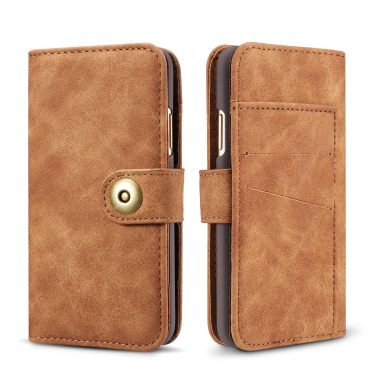 For iPhone XR Magnetic Absorption Detachable Retro Style Horizontal Flip Leather Case with Holder & Card Slots & Wallet