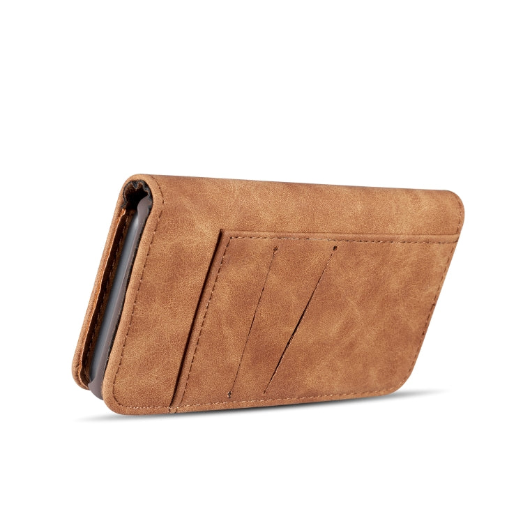 For iPhone XR Magnetic Absorption Detachable Retro Style Horizontal Flip Leather Case with Holder & Card Slots & Wallet