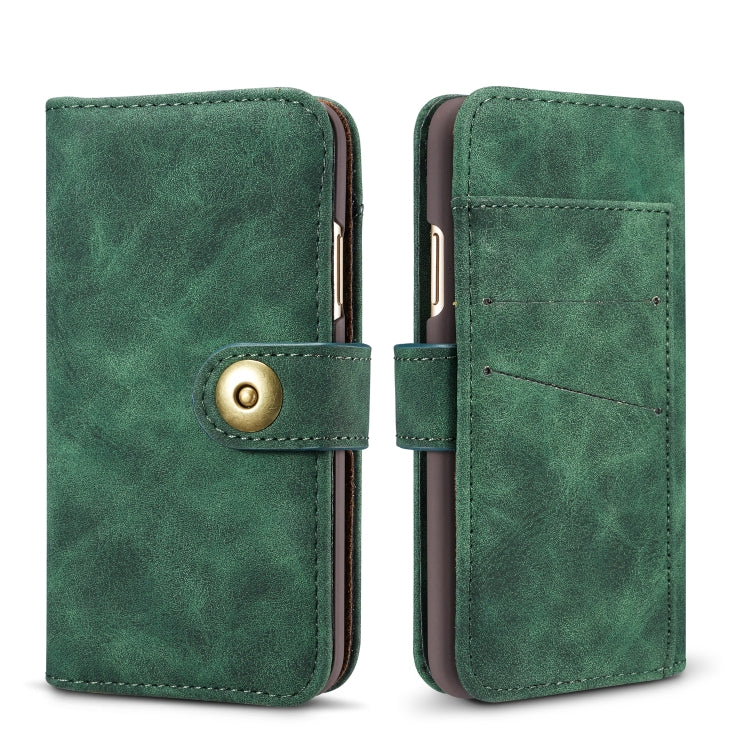 For iPhone XR Magnetic Absorption Detachable Retro Style Horizontal Flip Leather Case with Holder & Card Slots & Wallet