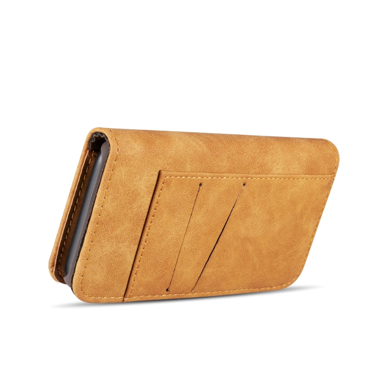 For iPhone XR Magnetic Absorption Detachable Retro Style Horizontal Flip Leather Case with Holder & Card Slots & Wallet