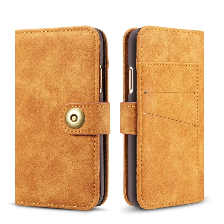 For iPhone XR Magnetic Absorption Detachable Retro Style Horizontal Flip Leather Case with Holder & Card Slots & Wallet