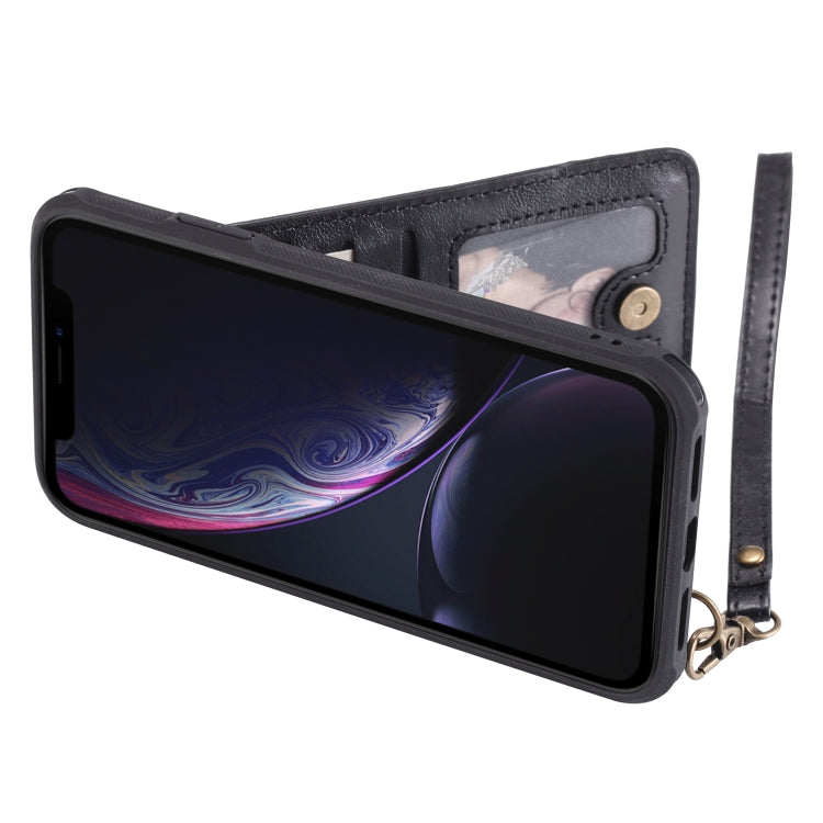 For iPhone XR Vertical Flip Fashion Shockproof Leather Case with Holder & Photo Frame & Card Slots & Lanyard