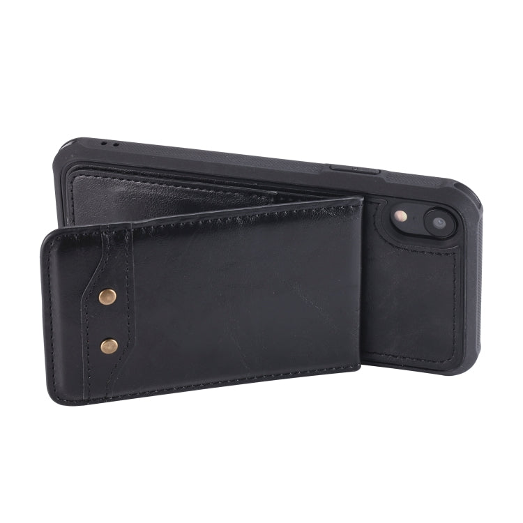 For iPhone XR Vertical Flip Fashion Shockproof Leather Case with Holder & Photo Frame & Card Slots & Lanyard