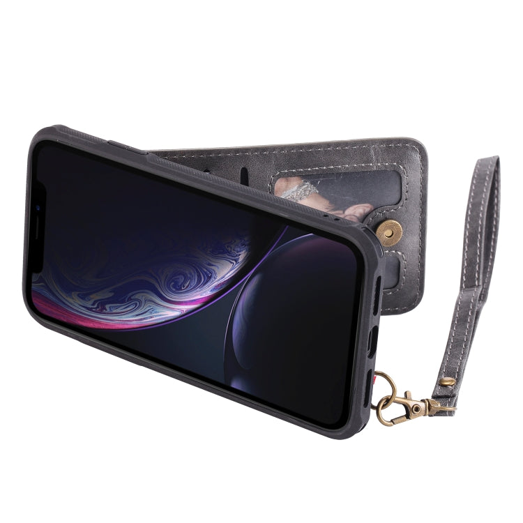 For iPhone XR Vertical Flip Fashion Shockproof Leather Case with Holder & Photo Frame & Card Slots & Lanyard