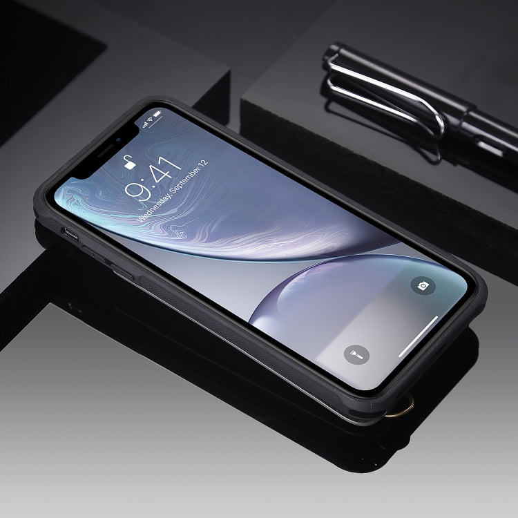 For iPhone XR Vertical Flip Fashion Shockproof Leather Case with Holder & Photo Frame & Card Slots & Lanyard