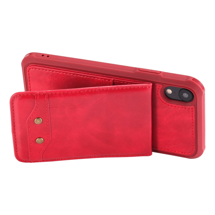 For iPhone XR Vertical Flip Fashion Shockproof Leather Case with Holder & Photo Frame & Card Slots & Lanyard