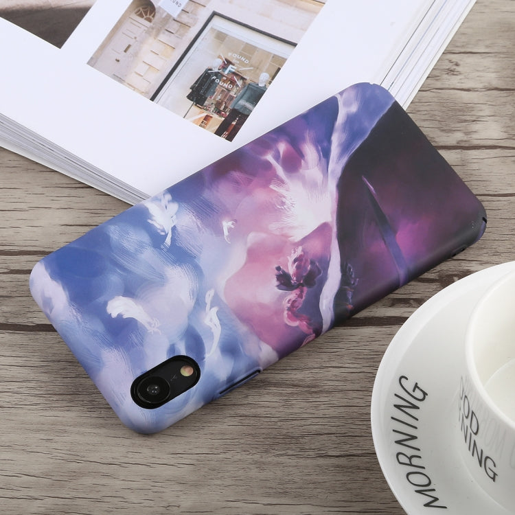 For iPhone XR Luminous Abstract Pattern PC Protective Case