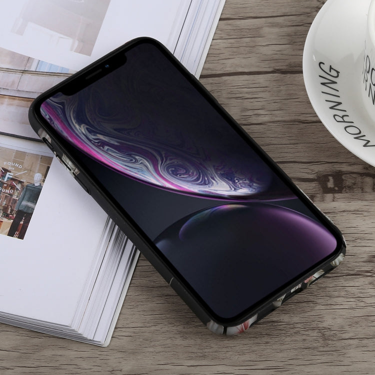 For iPhone XR Luminous Morning Glory Pattern PC Protective Case